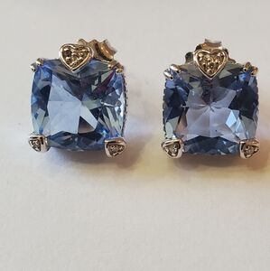 Judith Ripka Blue Topaz Earrings